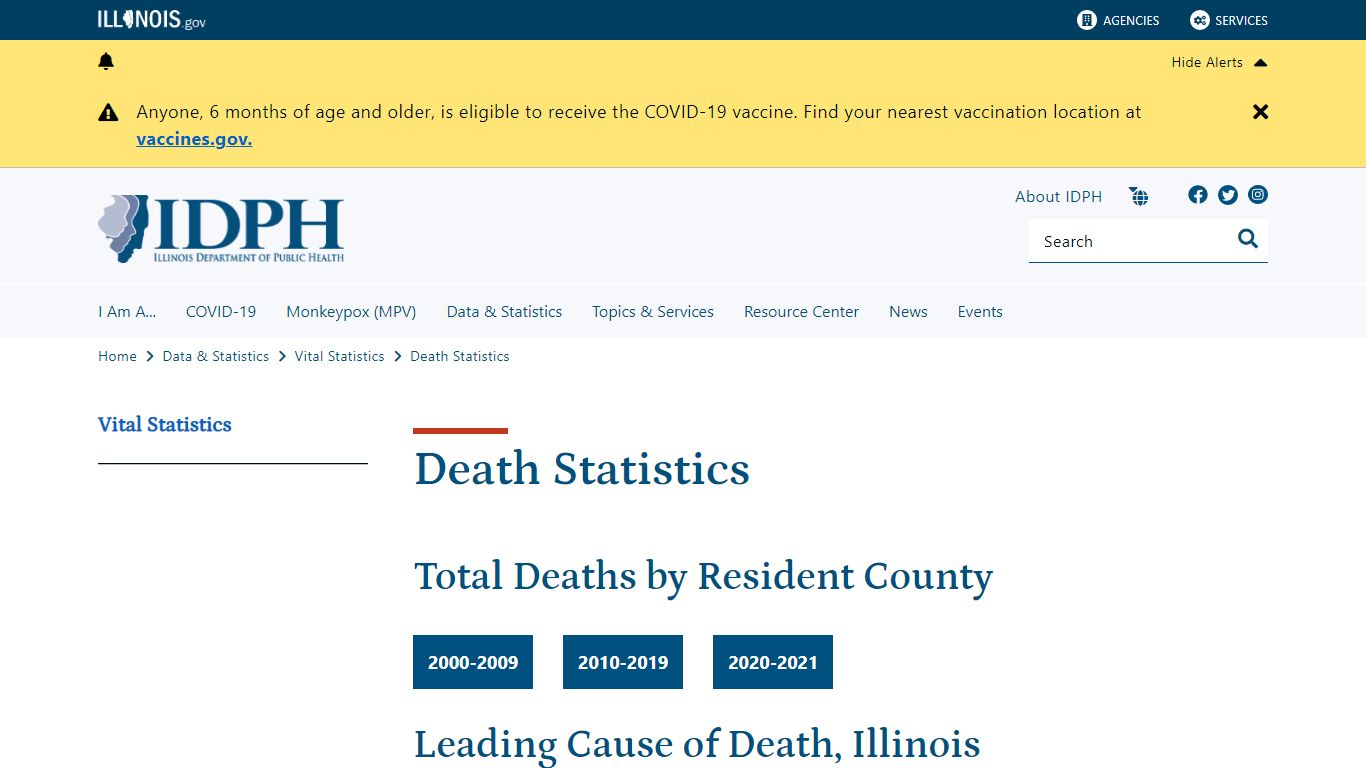 Death Statistics - Illinois